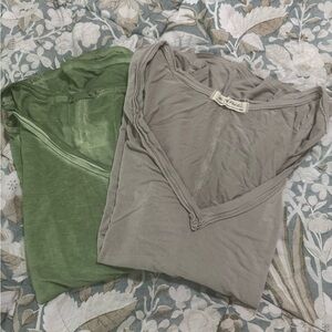 Zenana Outfitters Light Green Tank  Top and We the Free Gray Tank Top